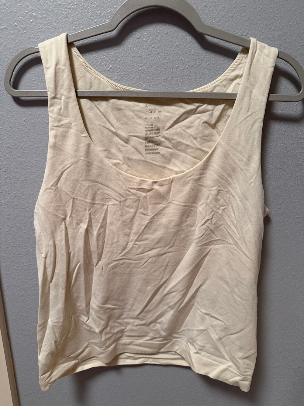 a new day Cream Scoop Neck Tank Top